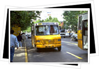 a coach driving through Chile