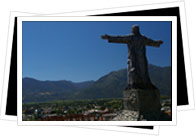 overlooking the village of pucon